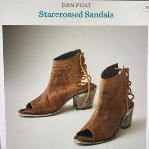 Dan Post Leather Star-crossed Sandals sz 10 NWOT